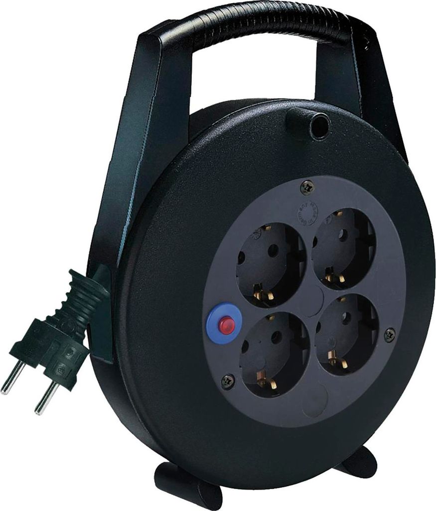 Brennenstuhl Kabelbox Vario Line, Kabellänge 10 m mit 4 Schutzkontakt-Steckdosen