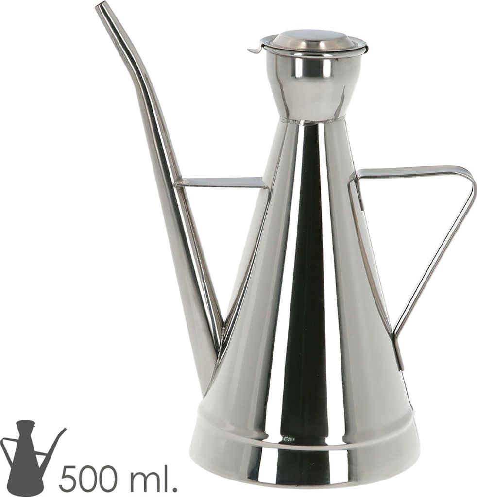 Elegancka butelka na olej ze stali nierdzewnej, 500 ml. Zdjęcie produktu 