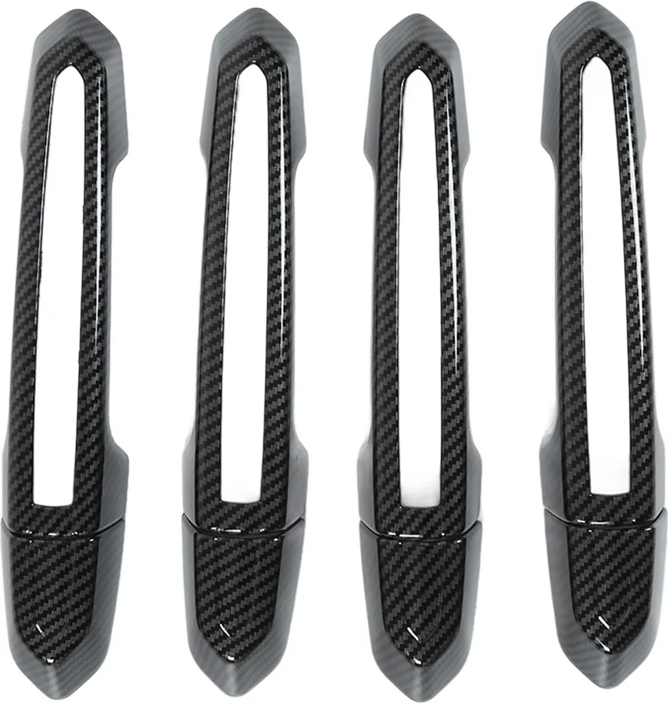 Coperture per maniglie esterne in fibra di carbonio in 8 pezzi, ricambio per Cadillac XT4 5 6 CT4 ATS XTS 2013-2020
