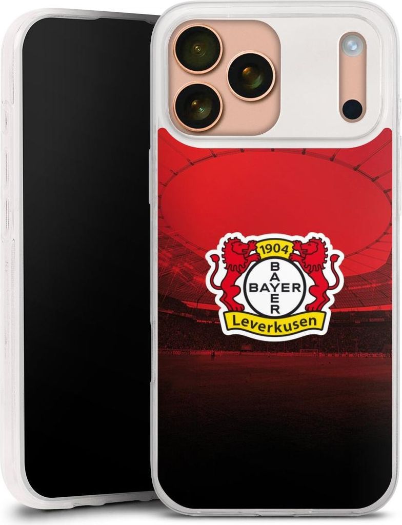 DeinDesign Slim Hülle für Apple iPhone 17 Pro Max Silikon Case Ultra Dünn Handyhülle Bayer 04 Leverkusen Offizielles Lizenzprodukt Stadion