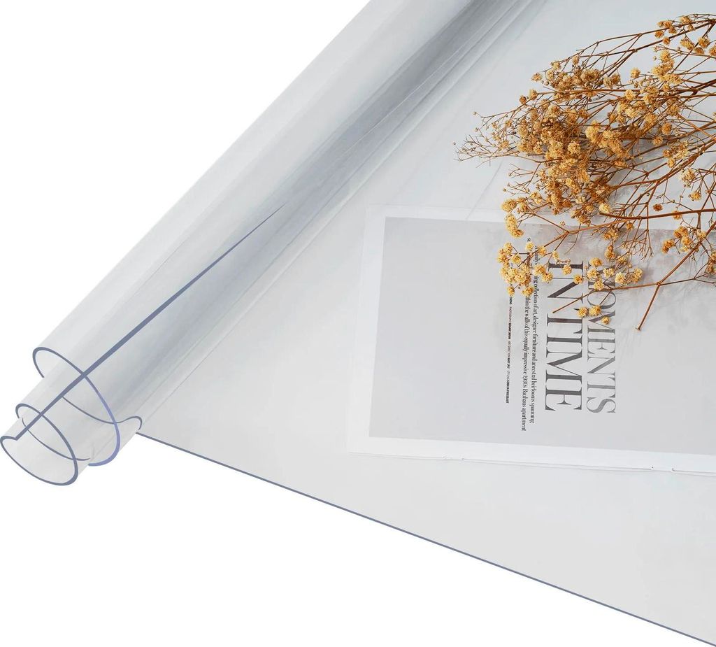 PVC Tischdecke - Rechteckiger Tischschutz - 2 mm - Wasserdicht - Für Esstisch - Weihnachtsmotiv - 152×213 cm - Transparent