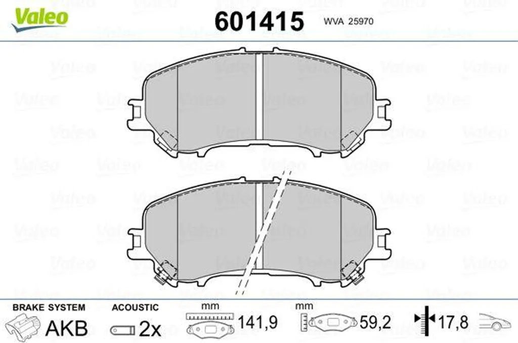 Plaquettes de Frein Valeo 601415 : Finis les Sifflements sur votre Kadjar