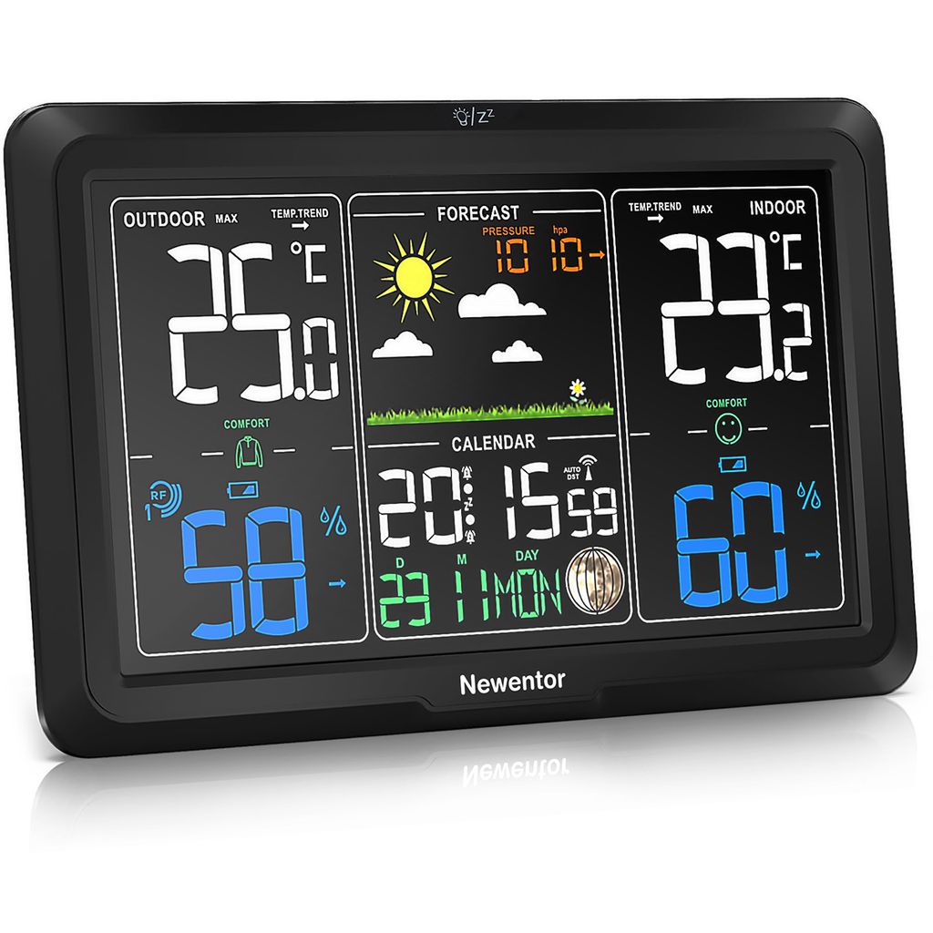 Kabellose Wetterstation Außensensor LCD-Display Temperatur Luftfeuchtigkeit