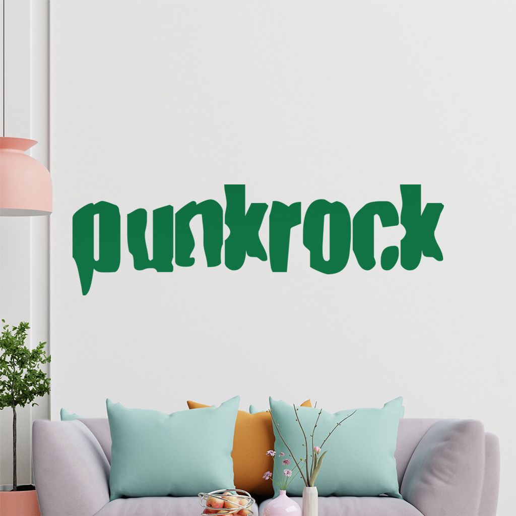 KIWISTAR Punk Rock Font - Rock Pogo Nieten Aufnäher Wandtattoo in 6 Größen - Wandaufkleber Wall Sticker - Dekoration, Küche, Wohnzimmer, Schlaf...