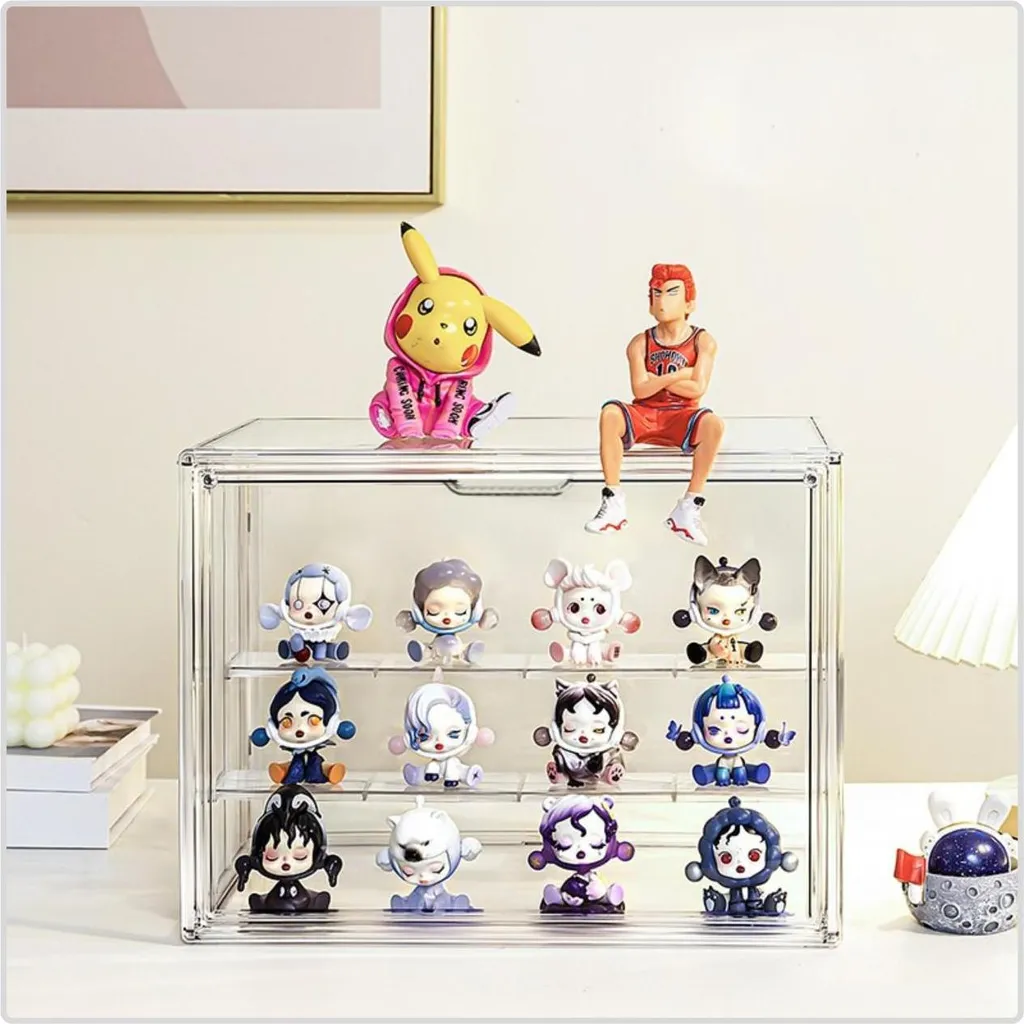 Vitrine d'Exposition Transparente pour Figurines et Objets de Collection - 9