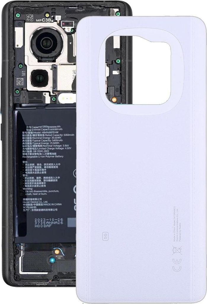 Für Xiaomi Redmi Note 14 Pro Plus 5G Akkudeckel Backcover Ersatzteil Reparatur Lila