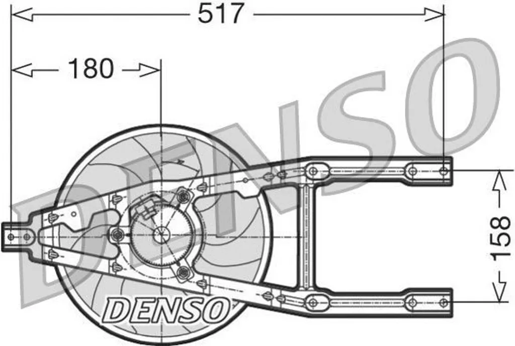 Ventilateur de radiateur DENSO DER09012 pour Fiat Seicento OE 46400256