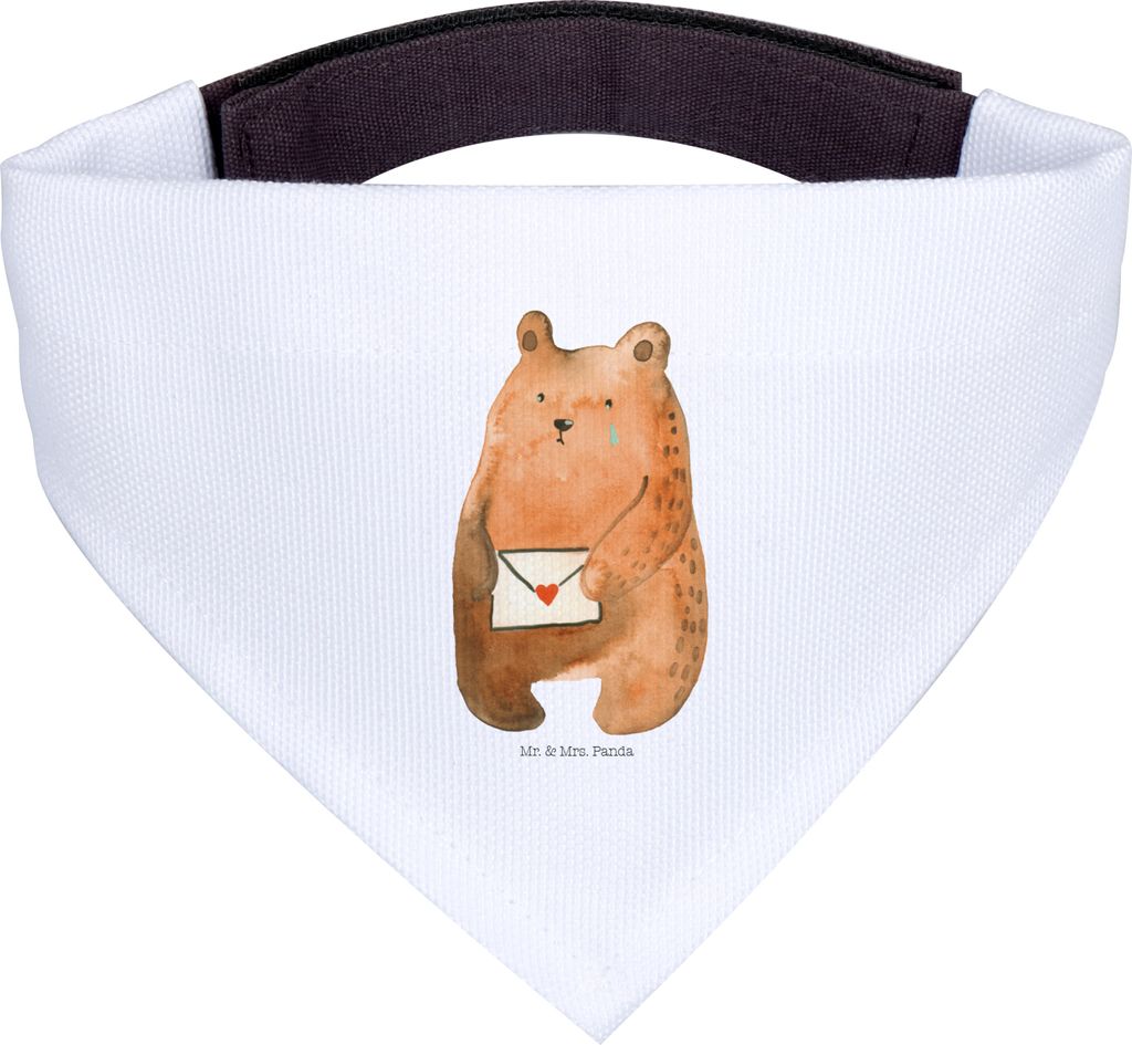 Mr. & Mrs. Panda Halstuch Bär Liebesbrief - Weiß - Geschenk, Hund, Teddy, Partner, Hunde, Sehnsucht, Liebeskummer, Für, Tuch, Freundin, Hunde-Ha...