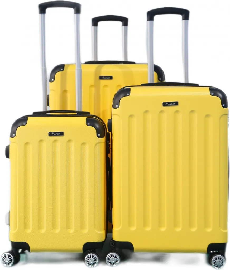 Set di valigie rigido in alluminio e ABS con lucchetto TSA