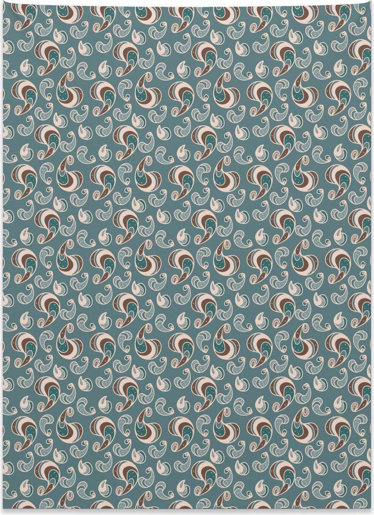 Abakuhaus Brown und Blau Wandteppich, Weinlese-Zusammenfassung aus Weiches Mikrofaser Stoff Kein Verblassen Klare Farben Waschbar, 110 x 150 cm, Bl...