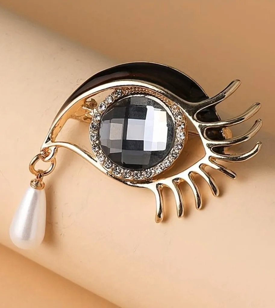 Offerta Spilla Camerazar Angel Eye Argento Perla e Zirconi - Top Quality - 4