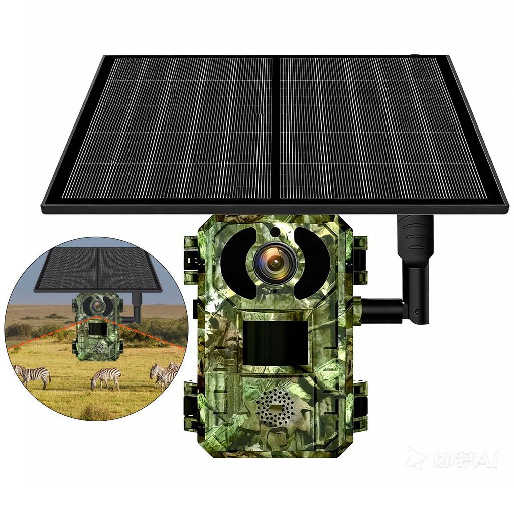 Kabellose Solar-Überwachungskamera mit 4G LTE, HD Bild, Produktbild 