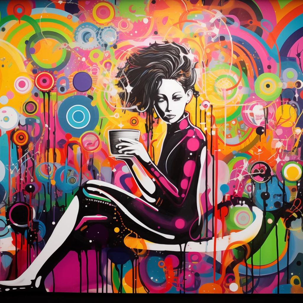 Plakat 50x50cm Leben Durch Graffiti