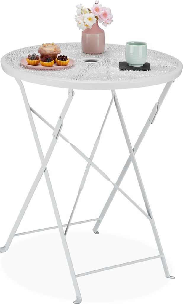 relaxdays Klappbarer Metall Balkontisch