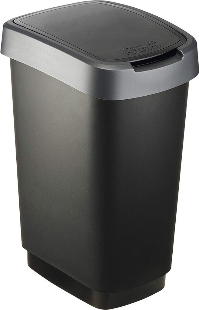 Rotho Schwingdeckeleimer Kunststoff TWIST 25 l grün Produktbild 12
