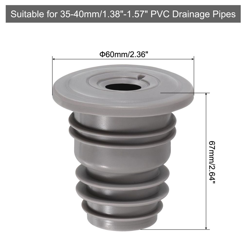 Waschmaschine Abfluss Adapter, 35-40mm Dichtungsstopfen PVC Abflussrohrdichtung Ohne geruchsdichte Abdeckung fš¹r Waschmaschinenschlauch Kš¹che...