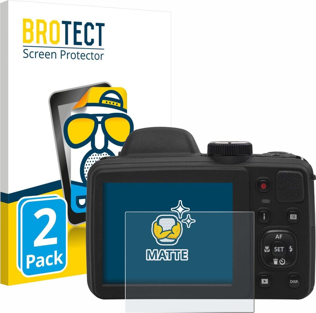 2x BROTECT Schutzfolie für Kodak Pixpro AZ405 Displayschutz Displayschutzfolie Folie Matt Entspiegelungsfolie