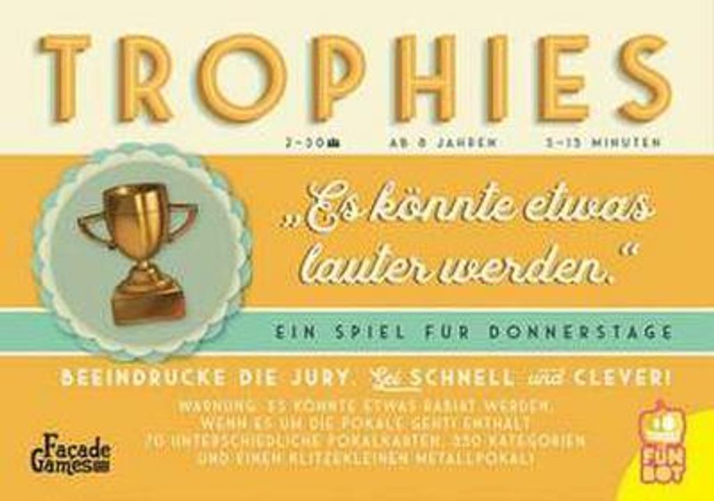 Trophies Partyspiel – Kategorien- & Buchstaben-Wortspiel, leicht verständliche Regeln, für 2-30 Spieler ab 8 Jahren