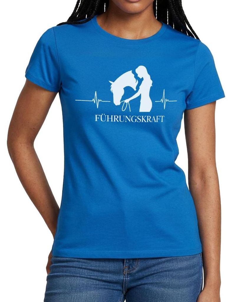 Spreadshirt Führungskraft | Mensch Und Pferd Team Frauen T-Shirt, XL, Royalblau