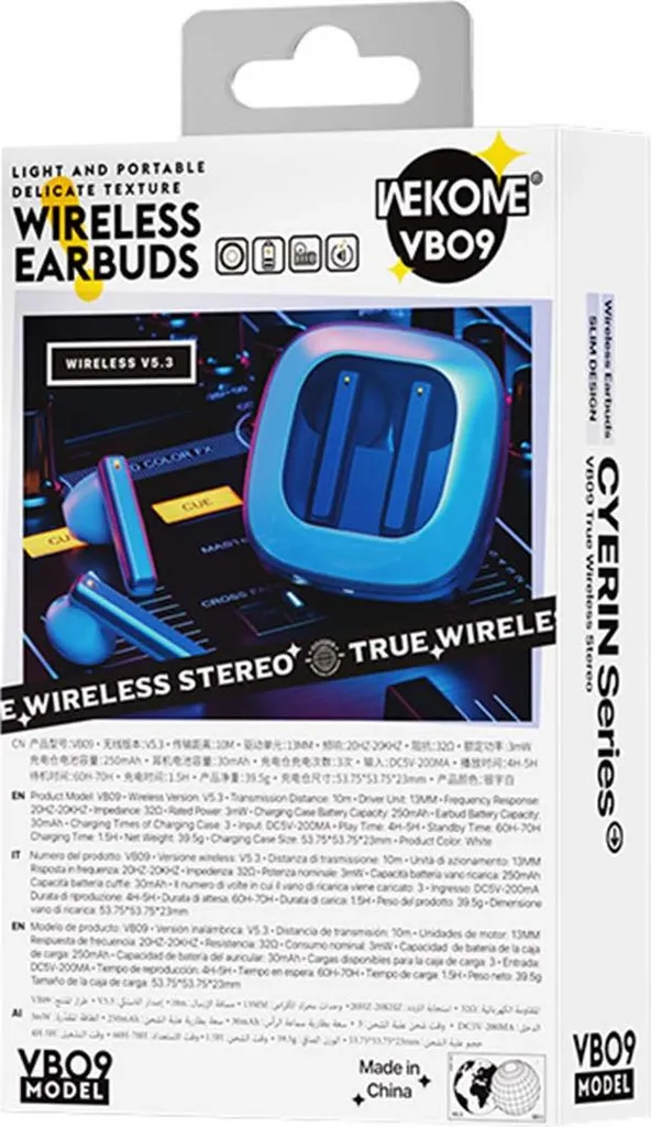 WEKOME VB09 Cuffie Wireless Bluetooth 5.3 TWS Semplici e Potenti - 7