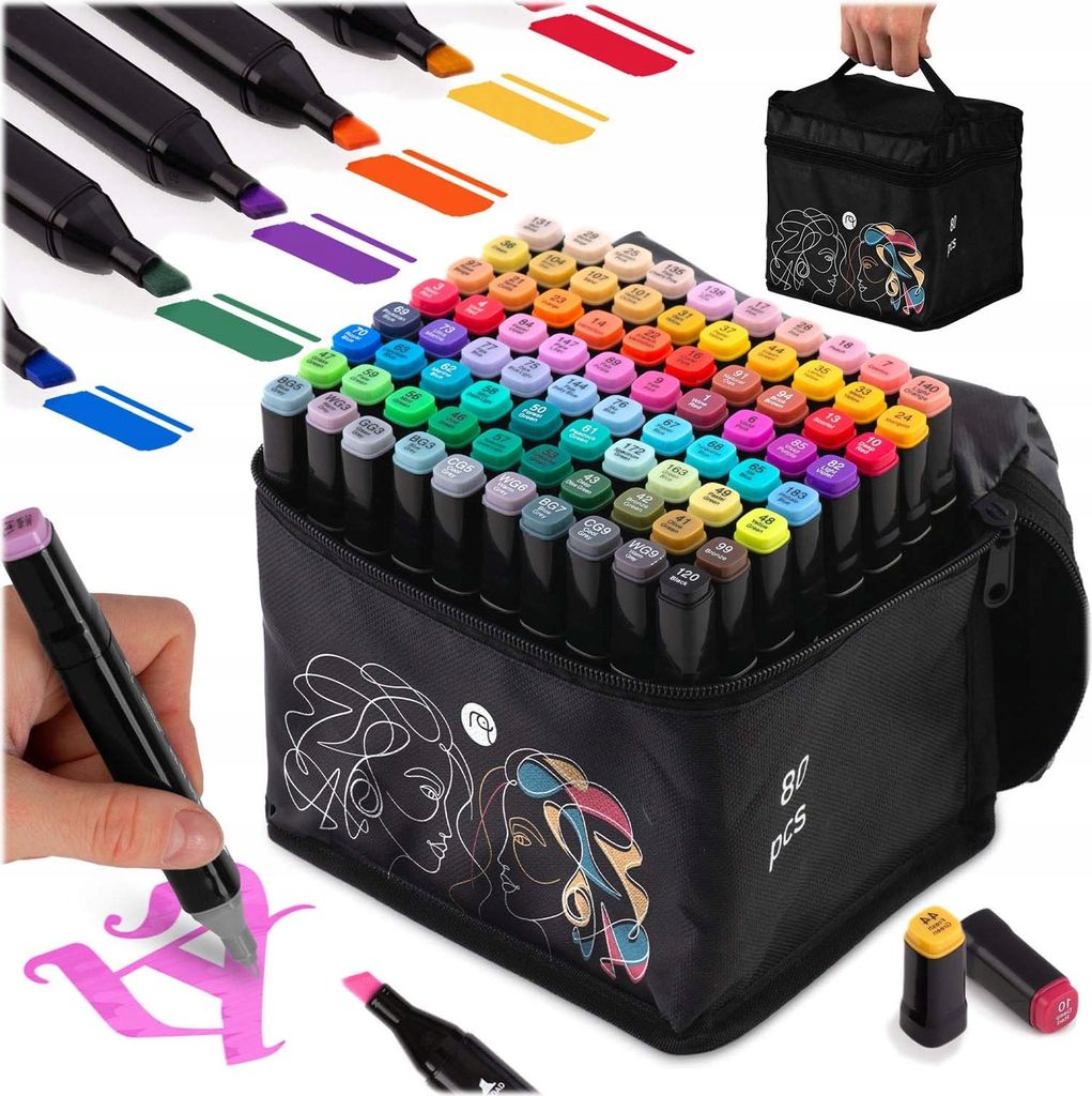 Bemi Doppelseitige Alkoholmarker Im Etui Mit Ständer 80 Produktbild 