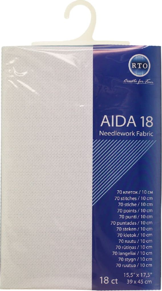 RTO Aida Zuschnitt, 18ct, weiß, 39x45cm