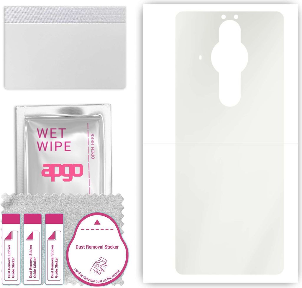 apgo Rückseite Schutzfolie, Matt, kompatibel mit Sony Xperia PRO-I, Hinten Hydrogel-Displayschutzfolie mit Positionierhilfe, kratzfest, einfache M...