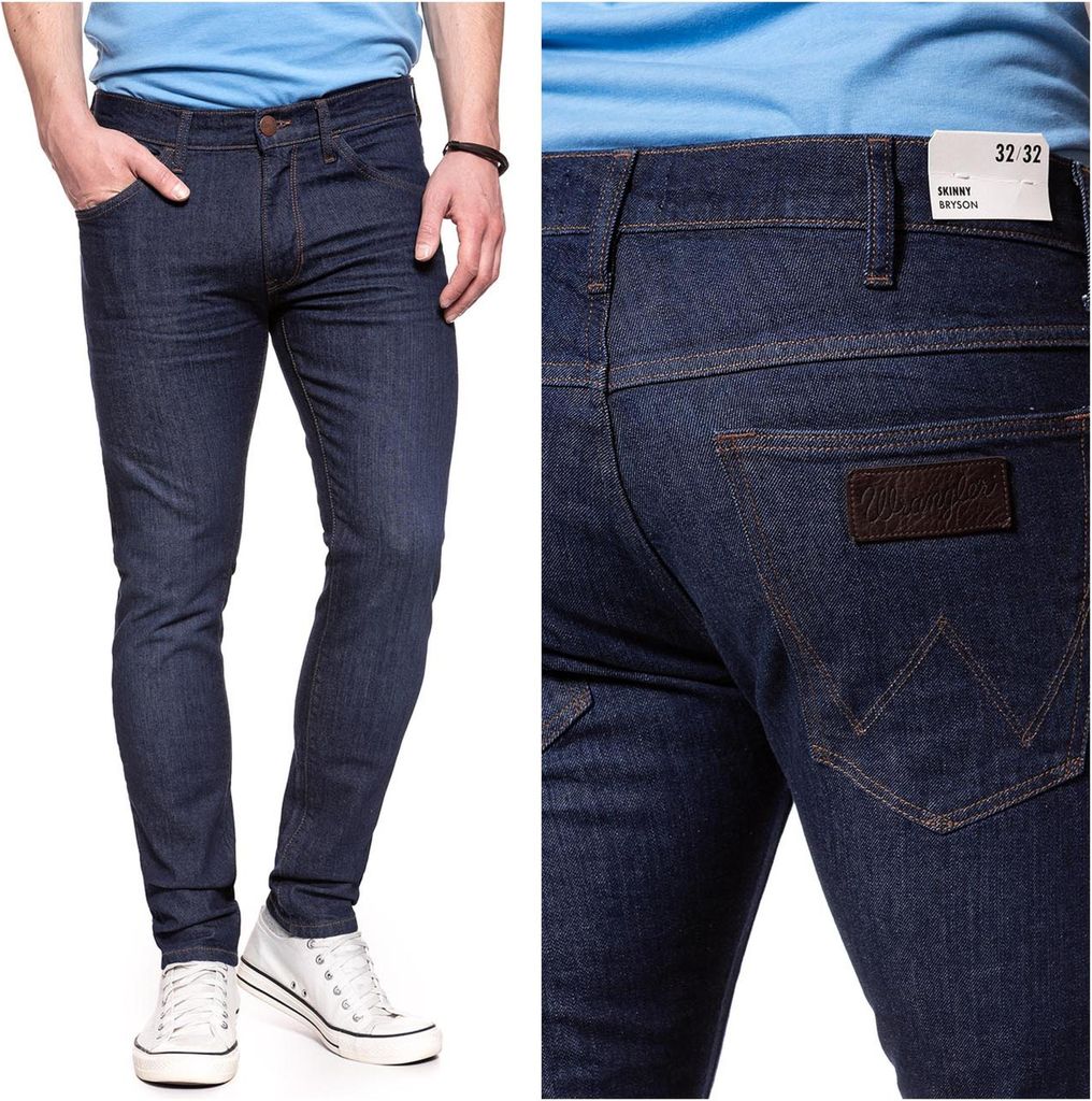 WRANGLER, Herren Jeanshosen, Skinny fit, BRYSON, W27 L32, Blau, Jeans, baggyjeans, buggy