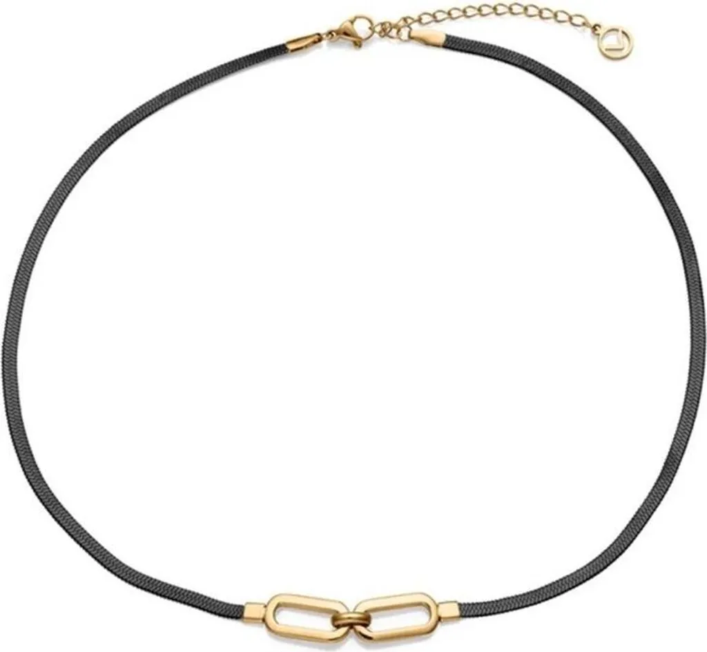 Collier Viceroy 75371C01010 Noir - Bijou Chic en Acier pour Femme