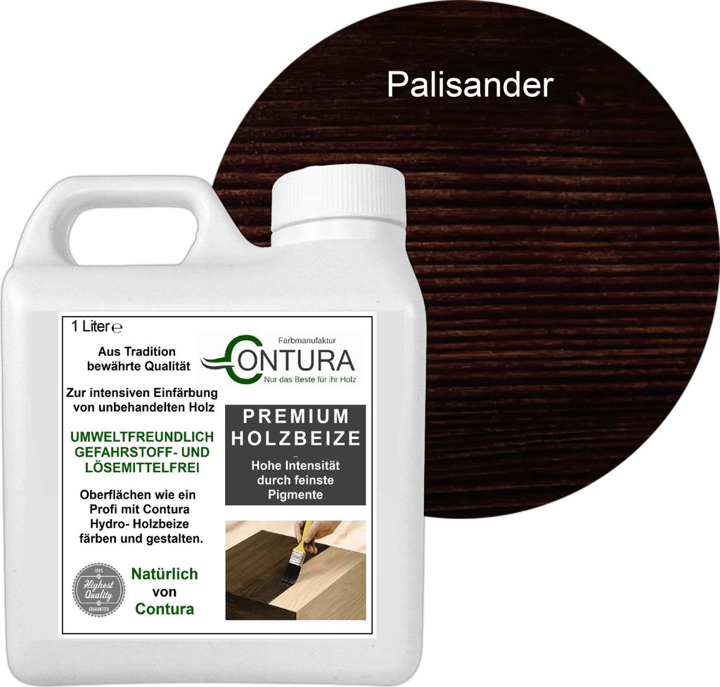 Contura 1 Liter Holzbeize Wasserbeize Möbel Farbe - Produktbild 