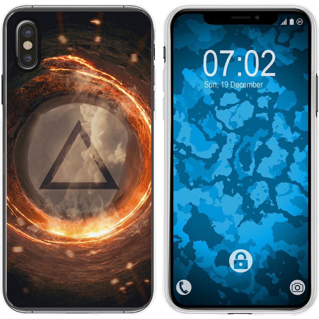 PhoneNatic Case kompatibel mit Apple iPhone Xs Max Silikon-Hülle Element Feuer M3