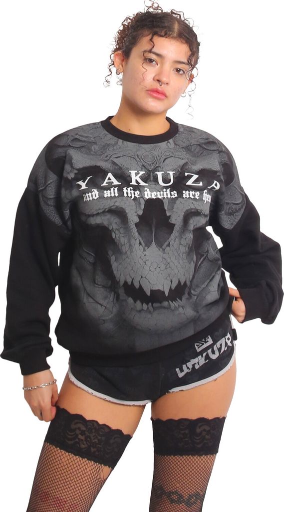 Yakuza Damen Devils Urban Pullover, Schwarz, XL
