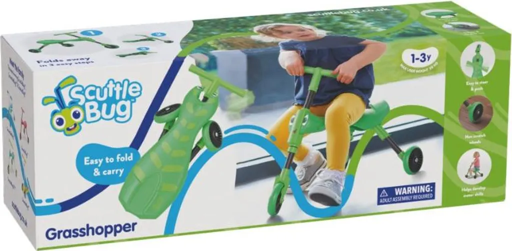 Tricycle Enfant Pliable 3 Roues SCUTTLEBUG GRASSHOPER Vert Original - 5
