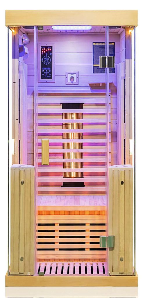 Dewello® Infrarotkabine Infrarotsauna KINGSTON 90cm x 90cm Produktbild 