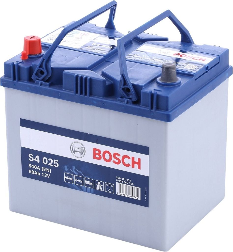 BOSCH S4 025 Starterbatterie 12V 60Ah 540A/EN D23 für Produktbild 