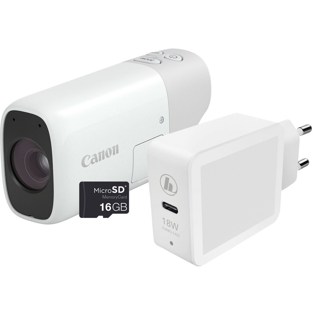 Canon PowerShot Zoom Essential Kit biały Aparaty kompaktowe