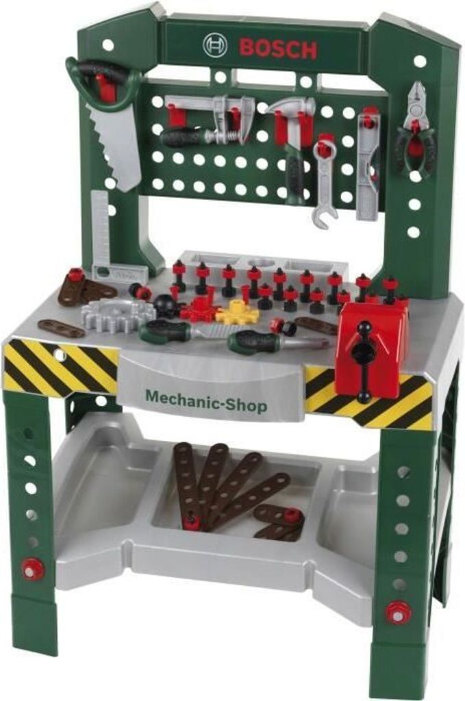 Werkbank , Bosch Mechaniker Werkbank, 77 Zubehörteile, Klein 8574, Große Arbeitsfläche