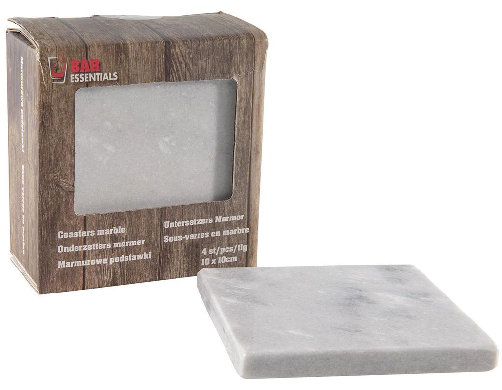Overige Merken Marmeren Onderzetters 10X10 Cm 4 Stuks Produktbild 