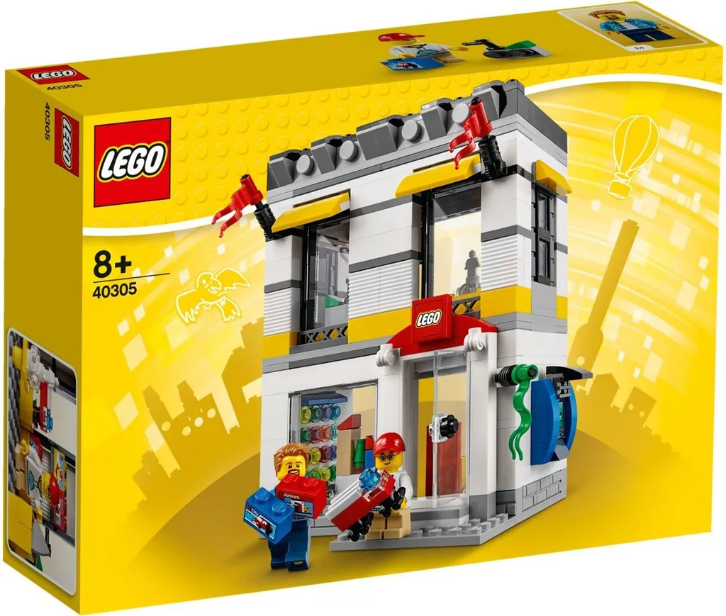 LEGO 40305 Micro Store avec Mur Pick-a-Brick et 2 Figurines de Jeu