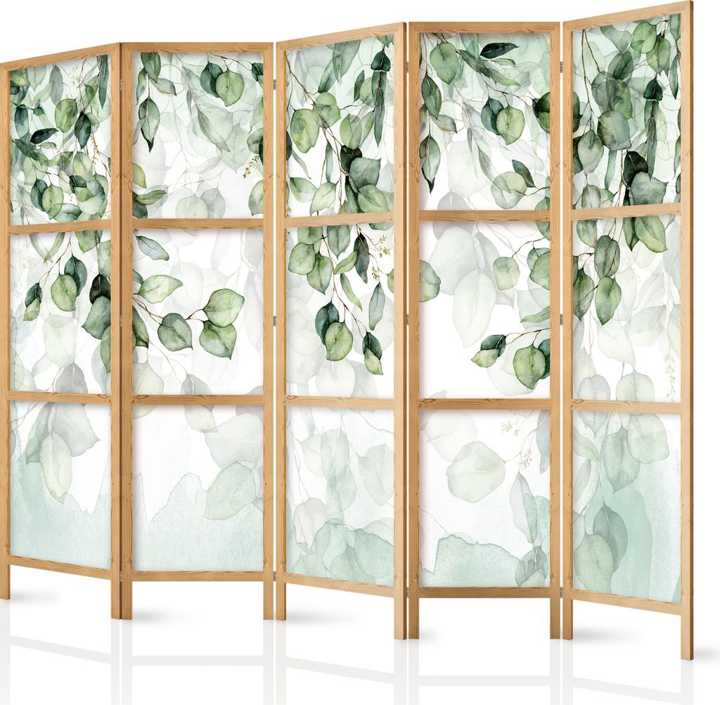 Paravent XXL 225x171 cm 5-teilig einseitig eleganter Produktbild 