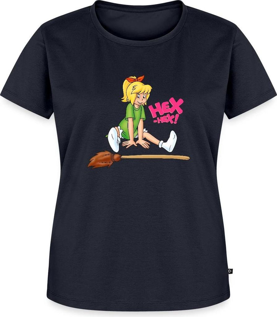 Spreadshirt Bibi Blocksberg Hex-Hex Flieg Los Kartoffelbrei Frauen Premium T-Shirt, 4XL, Navy