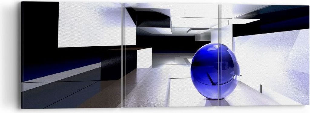 Bild auf Leinwand - Leinwandbild - Grafik kugel geometrie - 90x30cm - Wand Bild - Wanddeko - Leinwanddruck - Bilder - Kunstdruck - Wanddekoration -...