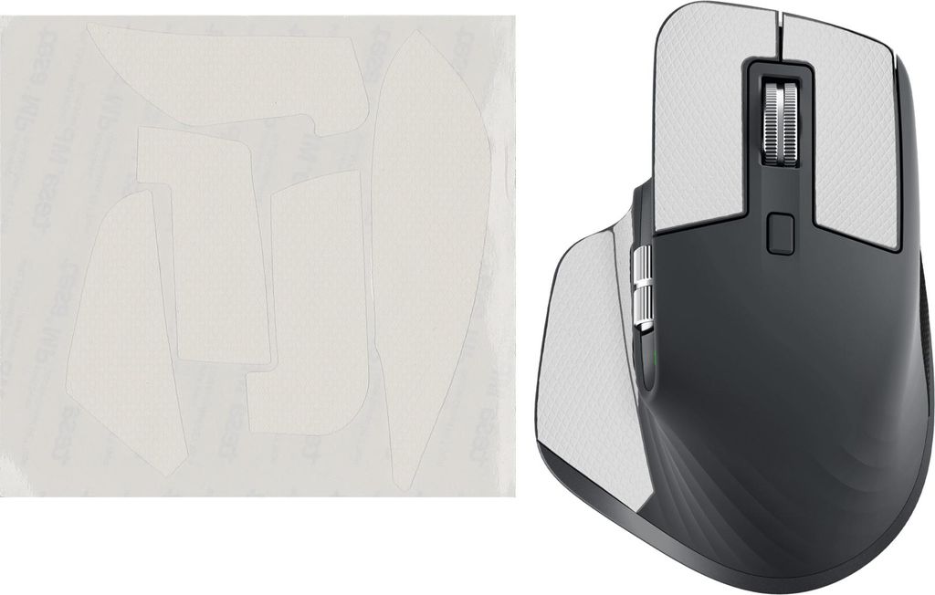 kwmobile Gaming Maus Grip Tape kompatibel mit Logitech MX Master 3S Maus - Rutschfestes Griffband für PC Maus - Weiß