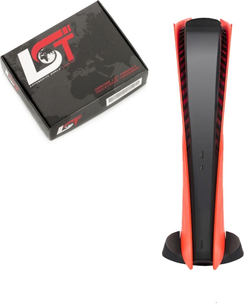 LST Schutzschalen Set Spielekonsolen rot für Sony PlayStation PS5 Digital Cover