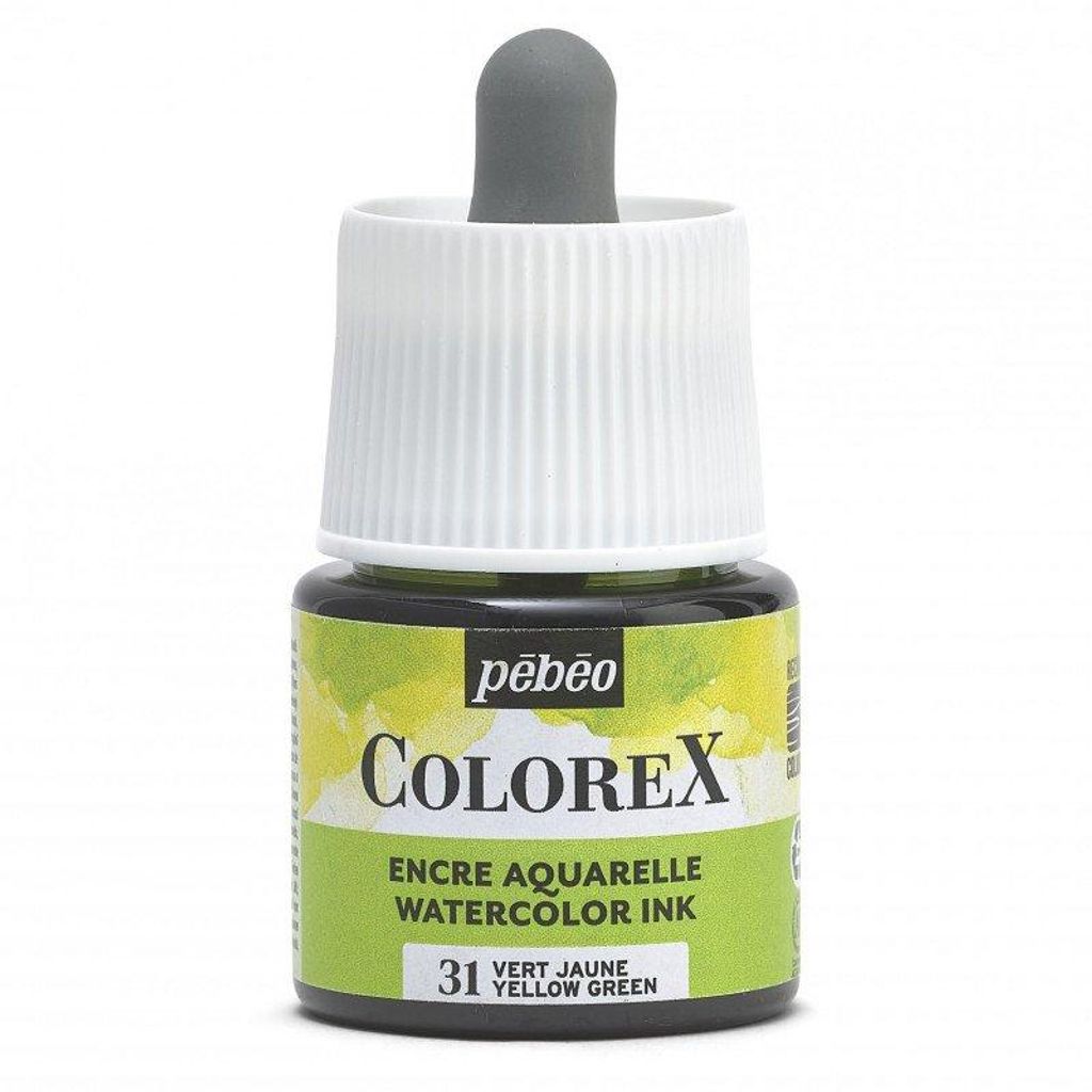Pebeo Colorex Aquarelltinte, 45 ml, Gelbgrün