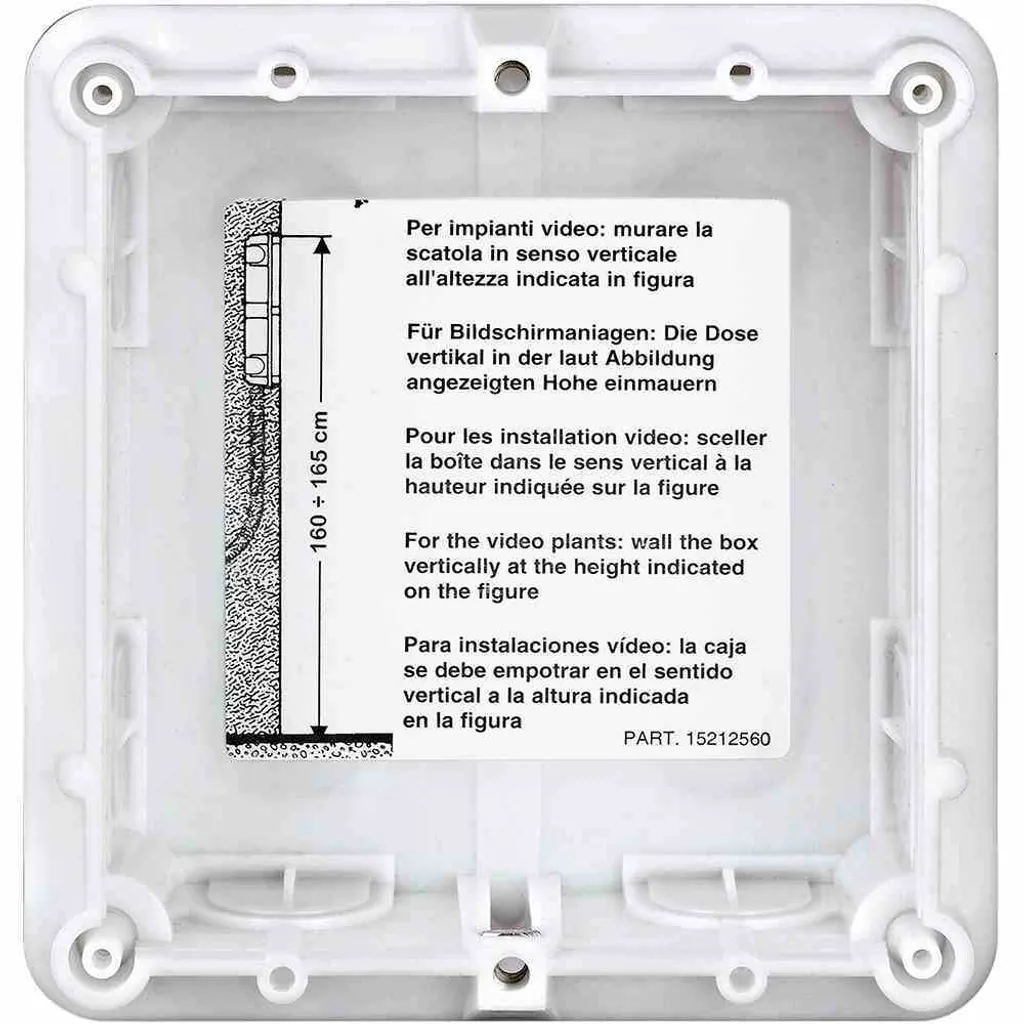 Boîte d'encastrement pour modules BTICINO 117x123x45mm montage facile