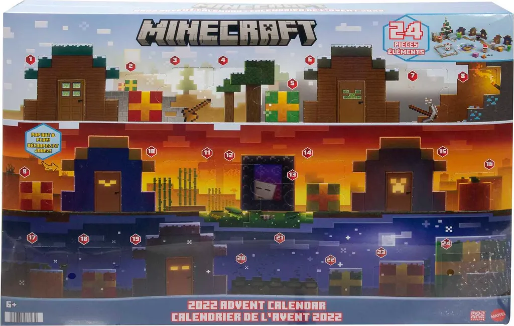 Calendrier de l'Avent Minecraft Mob Head Minis - 24 Figurines à Collectionner - 6