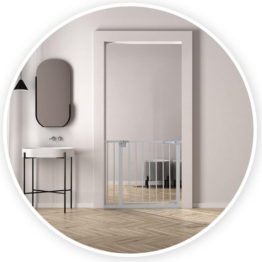 Verstellbares Baby- und Treppenschutzgitter 73-103 cm ohne Bohren, inkl. Verlängerungen