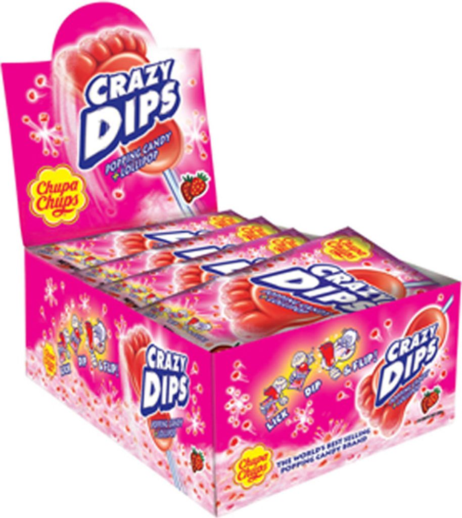 Chupa Chups - Crazy Dip Erdbeer - 24-er Produktbild 