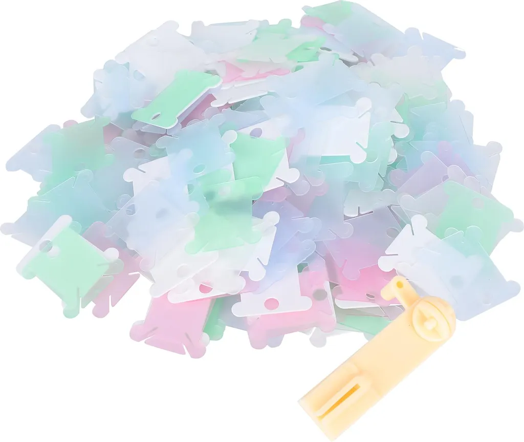 Perfetsell Organizer per Filo da Ricamo, 30 Posizioni Organizzatore Filo con 10Pcs Infila Aghi da Ricamo a Punto Croce, Schiuma di Plastica Strumenti per Cucire Fai-da-Te